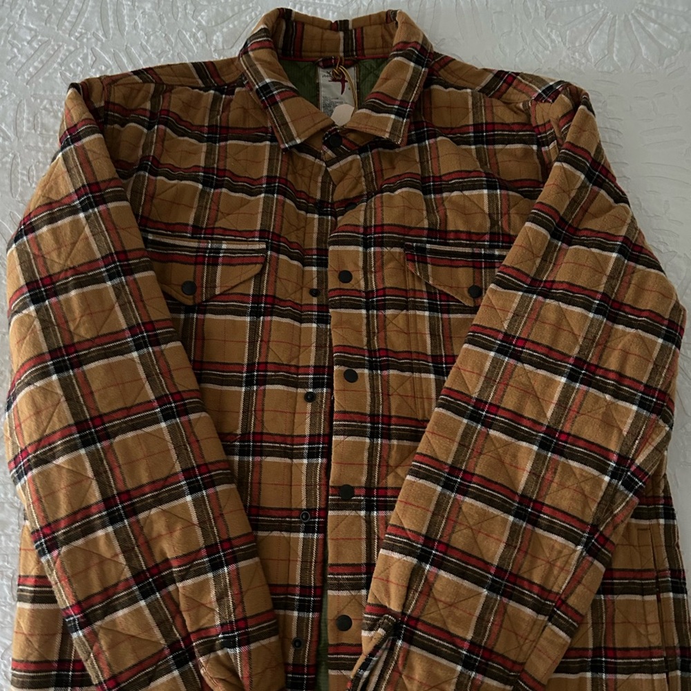 Relwen Quilted Flannel Shirt Jacket